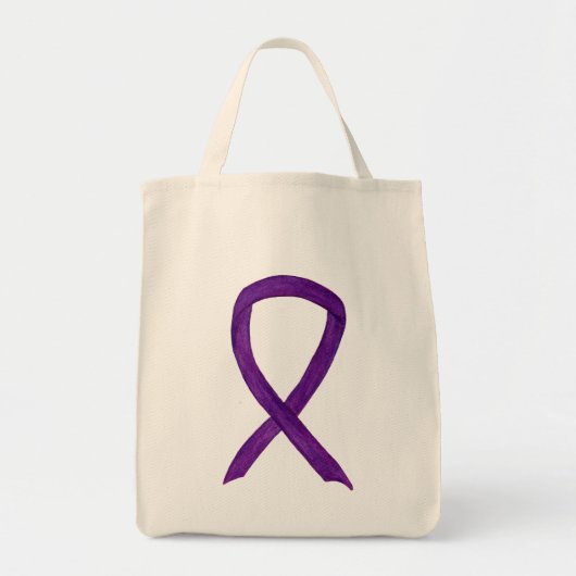 Ruban de sensibilisation violet Sac fourre-tout d' (Devant)