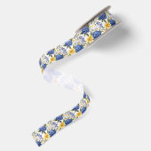 Ruban d'impression florale en satin (Dos)