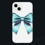 Ruban Élégant pour fille Turquoise Blue Bow<br><div class="desc">Coque de téléphone personnalisée</div>