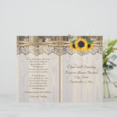 Ruban en dentelle et tournesols sur le programme d (Debout devant)