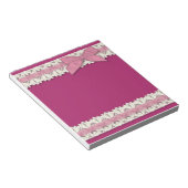 Ruban en dentelle rose arc grand bloc-notes (Incliné)