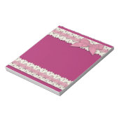 Ruban en dentelle rose arc grand bloc-notes (Tourné)