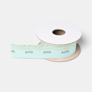 Ruban En Satin 30e anniversaire Confetti