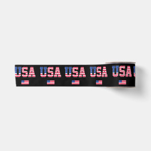 Ruban En Satin 4 juillet Chemise USA Patriotique US American Drap