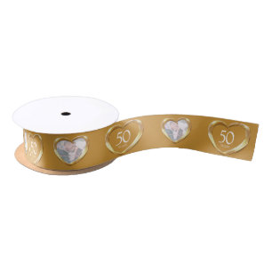 Ruban En Satin 50e anniversaire de mariage d'or coeur photo