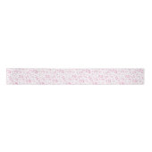 Ruban En Satin 75th Modern Random Number Pattern Pink/White (Devant)
