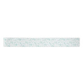 Ruban En Satin 75th Modern Random Number Pattern Teal/White (Devant)