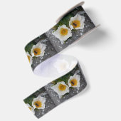 Ruban En Satin Abeille et fleurs au printemps (Dos)