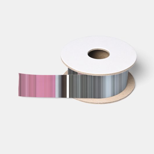 Ruban En Satin Abstract #1: Rose et grey (Bobine)