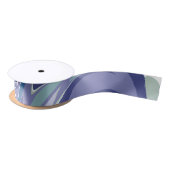 Ruban En Satin Abstrait bracelet en marbre bleu élégant personnal (Bobine)