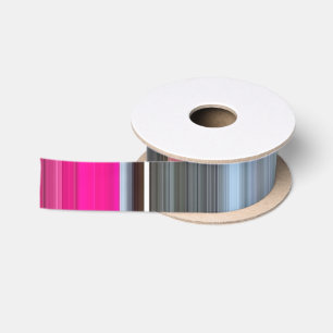 Ruban En Satin Abstrait n° 1 : Cerise et gris
