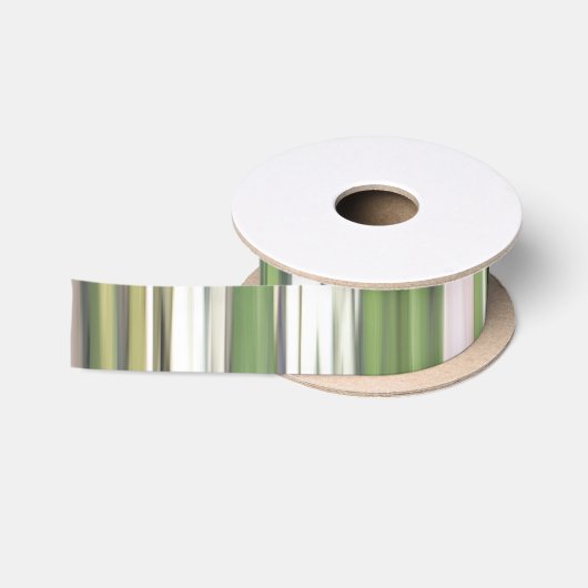 Ruban En Satin Abstrait n° 2 : Flou vert olive (Bobine)