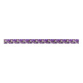 Ruban En Satin Abstrait Striking Purple, Violet et Mauve Iris (Devant)