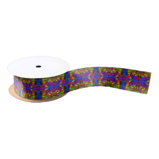 Ruban En Satin Acrylic Neon Colors Paint Splatter Splash Abstract