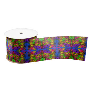 Ruban En Satin Acrylic Neon Colors Paint Splatter Splash Abstract