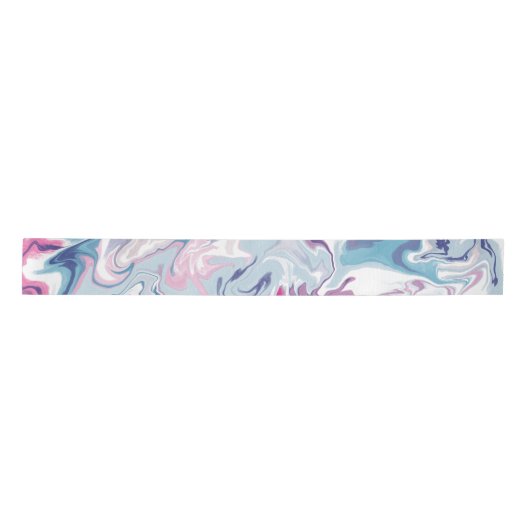Ruban En Satin Acrylique liquide rose et bleu (Devant)