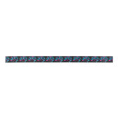 Ruban En Satin Afro Diva Turquoise & Rose Chaud (Devant)