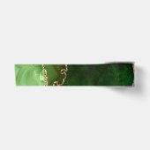 Ruban En Satin Agate Faux Pailleté Vert et Or (Devant)