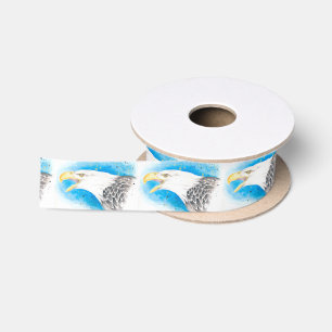 Ruban En Satin Aigle à tête plate aquarelle