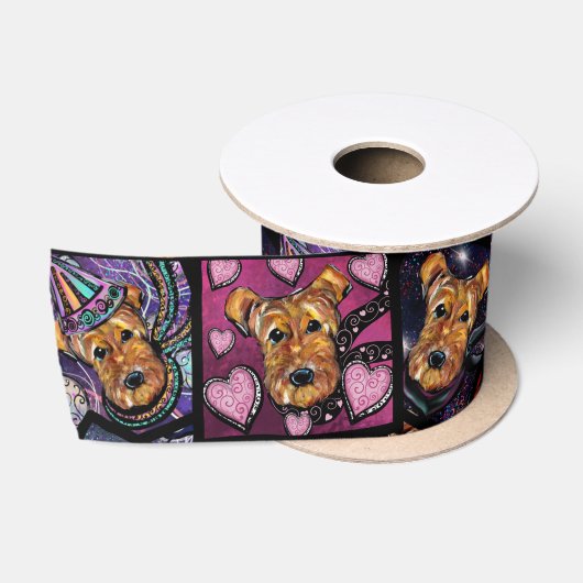 RUBAN EN SATIN AIRDALE TERRIER (Bobine)