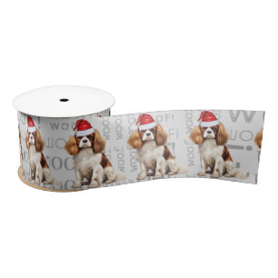Ruban En Satin Amant chien drôle mignon chien Cavalier chien Noël