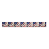 Ruban En Satin American Flag With Musical Notes (Devant)