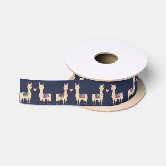 Ruban En Satin Amour aztèque tendance lamas