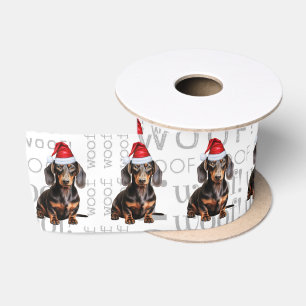 Ruban En Satin Amoureux de chien drôle Lisse Dox Weiner Santa