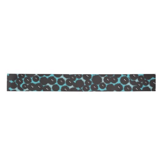 Ruban En Satin Amusant monstres noirs moelleux (Devant)