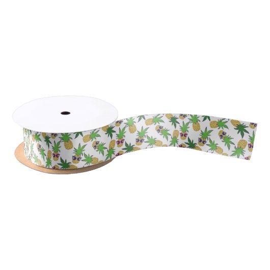 Ruban En Satin Ananas avec lunettes de soleil Motif (Bobine)