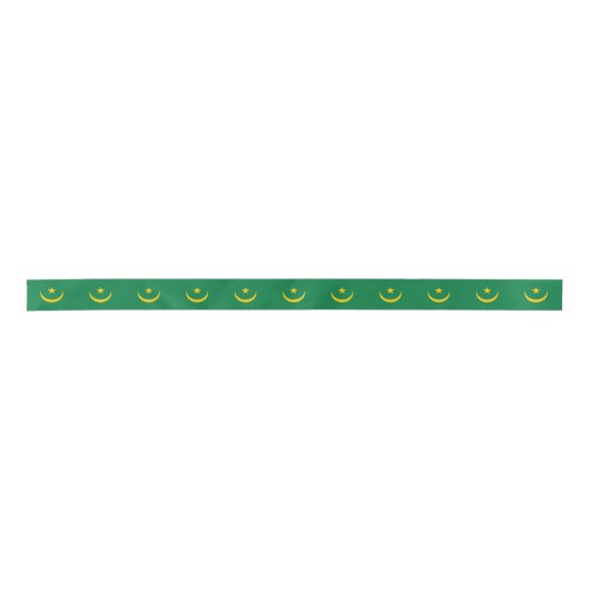 Ruban En Satin Ancien drapeau mauritanien (Devant)