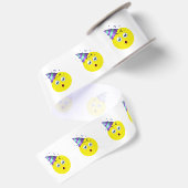 Ruban En Satin Anniversaire Emoji de surprise (Dos)