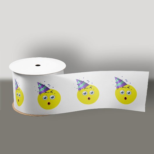 Ruban En Satin Anniversaire Emoji de surprise