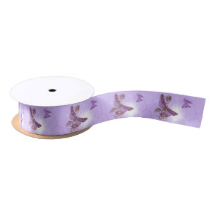 Ruban En Satin Anniversaire Papillon Violet