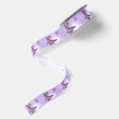 Ruban En Satin Anniversaire Papillon Violet (Dos)