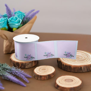 Ruban En Satin Aqua Peacock et Rose