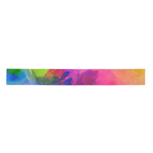 Ruban En Satin Aquarelle arc-en-ciel Abstraite
