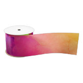 Ruban En Satin Aquarelle arc-en-ciel Abstraite (Bobine)