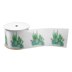 Ruban En Satin Aquarelle, cactus, succulents