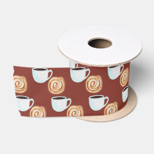 Ruban En Satin Aquarelle Cinnamon Bun Pastry Café