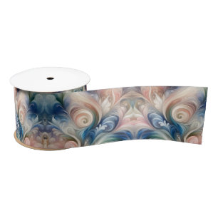 Ruban En Satin Aquarelle Imaginaire Floral Romantique Motif