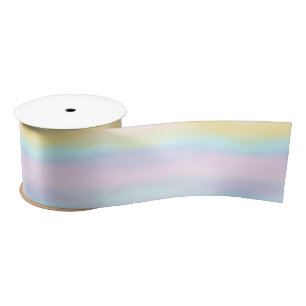 Ruban En Satin Aquarelle Laver Pastel Stripes Printemps Pâques