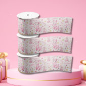 Ruban En Satin Aquarelle Llama rose XOXO