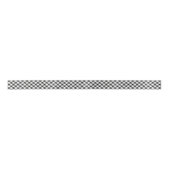 Ruban En Satin Aquarelle Noir & Blanc Plaid Motif (Devant)