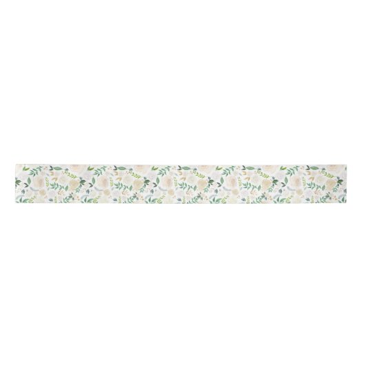 Ruban En Satin Aquarelle Pastel Peonies Motif Parties scintillant (Devant)