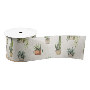 Ruban En Satin Aquarelle Plante
