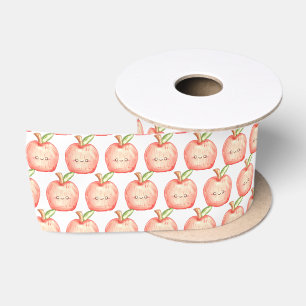 Ruban En Satin Aquarelle pomme de fruits