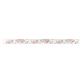 Ruban En Satin Aquarelle Rose Fleurs Motif Floral (Devant)