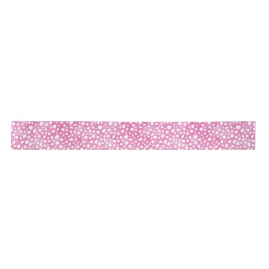 Ruban En Satin Aquarelle rose tendance Cheetah Imprimer (Devant)