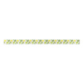 Ruban En Satin Aquarelle Tropical Feuille mariage monogramme (Devant)